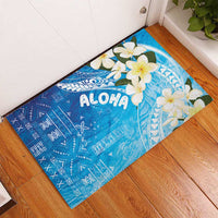 Aloha Hawaii Festive Rubber Doormat Frangipani Lace Classic - Oceanic LT7 - Polynesian Pride