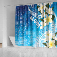 Aloha Hawaii Festive Shower Curtain Frangipani Lace Classic - Oceanic LT7 - Polynesian Pride