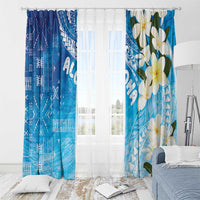 Aloha Hawaii Festive Window Curtain Frangipani Lace Classic - Oceanic LT7 - Polynesian Pride