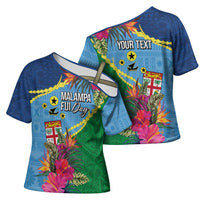 Personalized Malampa Fiji Day Together We Grow Cross Shoulder Shirt Special Tapa Mix - Polynesian Pride
