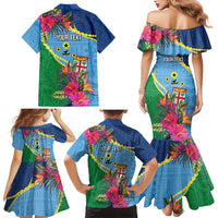 Personalized Malampa Fiji Day Together We Grow Family Matching Mermaid Dress and Hawaiian Shirt Special Tapa Mix - Polynesian Pride