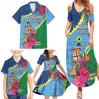 Personalized Malampa Fiji Day Together We Grow Family Matching Summer Maxi Dress and Hawaiian Shirt Special Tapa Mix - Polynesian Pride
