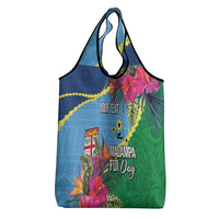 Personalized Malampa Fiji Day Together We Grow Grocery Bag Special Tapa Mix - Polynesian Pride
