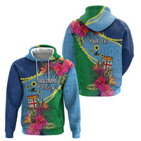 Personalized Malampa Fiji Day Together We Grow Hoodie Special Tapa Mix - Polynesian Pride