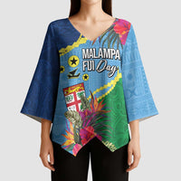 Personalized Malampa Fiji Day Together We Grow Kimono Sleeve Blouse Special Tapa Mix - Polynesian Pride
