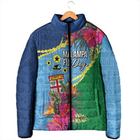 Personalized Malampa Fiji Day Together We Grow Padded Jacket Special Tapa Mix - Polynesian Pride