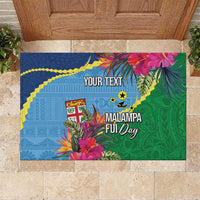 Personalized Malampa Fiji Day Together We Grow Rubber Doormat Special Tapa Mix - Polynesian Pride