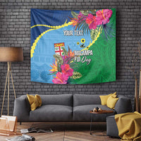 Personalized Malampa Fiji Day Together We Grow Tapestry Special Tapa Mix - Polynesian Pride