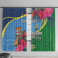 Personalized Malampa Fiji Day Together We Grow Window Curtain Special Tapa Mix - Polynesian Pride