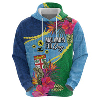 Personalized Malampa Fiji Day Together We Grow Zip Hoodie Special Tapa Mix - Polynesian Pride