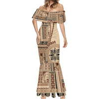Samoa Siapo Motif Mermaid Dress Classic Style LT7 - Polynesian Pride