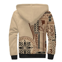 Samoa Siapo Motif Sherpa Hoodie Classic Style LT7 - Polynesian Pride