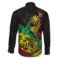 Personalised Reggae Jawaiian Festive Family Matching Tank Maxi Dress and Hawaiian Shirt Mix Polynesian