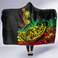 Personalised Reggae Jawaiian Festive Hooded Blanket Mix Polynesian LT7 One Size Reggae - Polynesian Pride