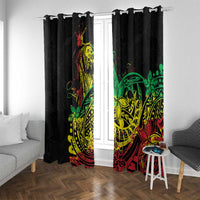 Personalised Reggae Jawaiian Festive Window Curtain Mix Polynesian LT7 With Grommets Reggae - Polynesian Pride