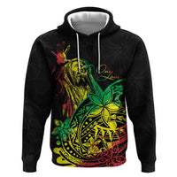 Personalised Reggae Jawaiian Festive Zip Hoodie Mix Polynesian