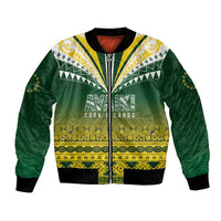 Cook Islands Rugby Custom Bomber Jacket Kuki Avaiki - Polynesian Pride