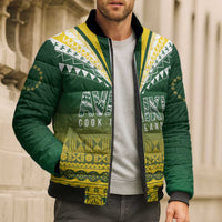 Cook Islands Rugby Custom Bomber Puffer Jacket Kuki Avaiki - Polynesian Pride