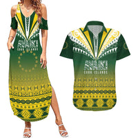 Cook Islands Rugby Custom Couples Matching Summer Maxi Dress and Hawaiian Shirt Kuki Avaiki - Polynesian Pride