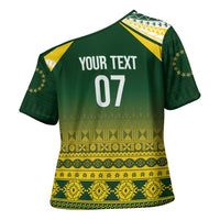 Cook Islands Rugby Custom Cross Shoulder Shirt Kuki Avaiki LT7 - Polynesian Pride
