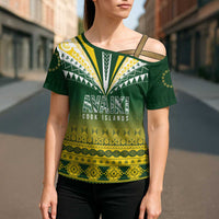 Cook Islands Rugby Custom Cross Shoulder Shirt Kuki Avaiki LT7 - Polynesian Pride