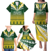 Cook Islands Rugby Custom Family Matching Puletasi and Hawaiian Shirt Kuki Avaiki - Polynesian Pride