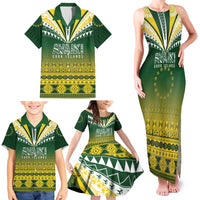 Cook Islands Rugby Custom Family Matching Tank Maxi Dress and Hawaiian Shirt Kuki Avaiki - Polynesian Pride