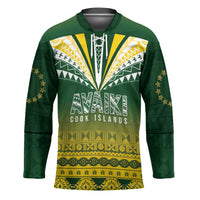 Cook Islands Rugby Custom Hockey Jersey Kuki Avaiki LT7 Unisex Yellow Green - Polynesian Pride