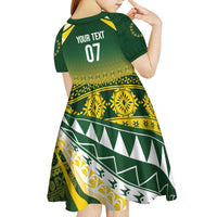 Cook Islands Rugby Custom Kid Short Sleeve Dress Kuki Avaiki LT7 - Polynesian Pride
