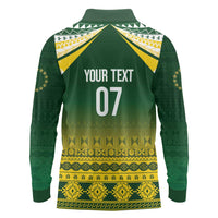Cook Islands Rugby Custom Long Sleeve Polo Shirt Kuki Avaiki - Polynesian Pride