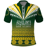 Cook Islands Rugby Custom Polo Shirt Kuki Avaiki LT7 Yellow Green - Polynesian Pride