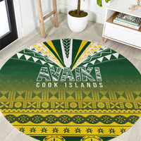 Cook Islands Rugby Round Carpet Kuki Avaiki - Polynesian Pride