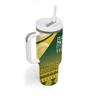 Cook Islands Rugby Tumbler With Handle Kuki Avaiki - Polynesian Pride