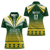 Cook Islands Rugby Custom Women Polo Shirt Kuki Avaiki LT7 - Polynesian Pride
