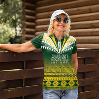 Cook Islands Rugby Custom Women Polo Shirt Kuki Avaiki LT7 - Polynesian Pride