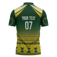 Cook Islands Rugby Custom Zipper Polo Shirt Kuki Avaiki - Polynesian Pride