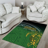 Cook Islands Rugby Kuki Avaiki Area Rug Tribal Turtle - Polynesian Pride