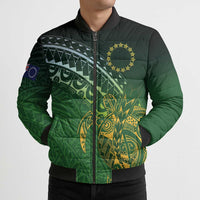 Cook Islands Rugby Kuki Avaiki Bomber Puffer Jacket Tribal Turtle - Polynesian Pride