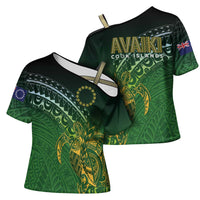 Cook Islands Rugby Kuki Avaiki Cross Shoulder Shirt Tribal Turtle LT7 - Polynesian Pride