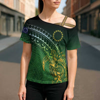 Cook Islands Rugby Kuki Avaiki Cross Shoulder Shirt Tribal Turtle LT7 - Polynesian Pride