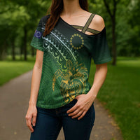 Cook Islands Rugby Kuki Avaiki Cross Shoulder Shirt Tribal Turtle LT7 - Polynesian Pride