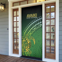 Cook Islands Rugby Kuki Avaiki Door Cover Tribal Turtle - Polynesian Pride