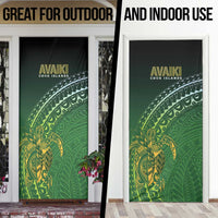 Cook Islands Rugby Kuki Avaiki Door Cover Tribal Turtle - Polynesian Pride