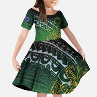 Cook Islands Rugby Kuki Avaiki Family Matching Puletasi and Hawaiian Shirt Tribal Turtle - Polynesian Pride