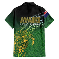 Cook Islands Rugby Kuki Avaiki Family Matching Puletasi and Hawaiian Shirt Tribal Turtle - Polynesian Pride