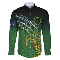 Cook Islands Rugby Kuki Avaiki Family Matching Puletasi and Hawaiian Shirt Tribal Turtle - Polynesian Pride