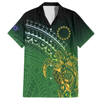 Cook Islands Rugby Kuki Avaiki Family Matching Short Sleeve Bodycon Dress and Hawaiian Shirt Tribal Turtle - Polynesian Pride