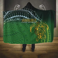 Cook Islands Rugby Kuki Avaiki Hooded Blanket Tribal Turtle - Polynesian Pride