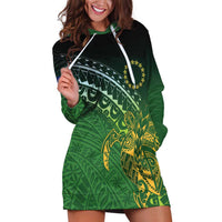 Cook Islands Rugby Kuki Avaiki Hoodie Dress Tribal Turtle - Polynesian Pride
