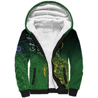 Cook Islands Rugby Kuki Avaiki Sherpa Hoodie Tribal Turtle - Polynesian Pride